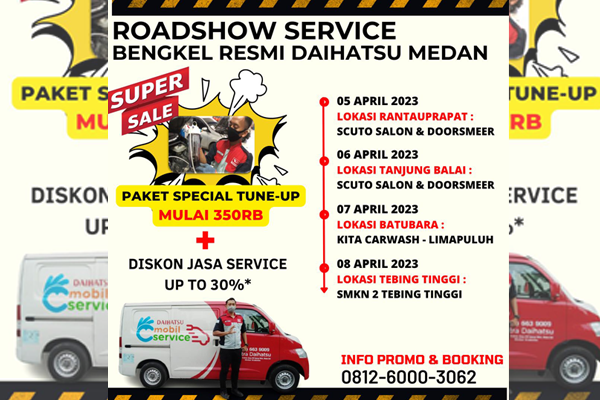 SMK N 2 Tebing TinggiRoadshow service berkala bengkel resmi Daihatsu Medan Krakatau
